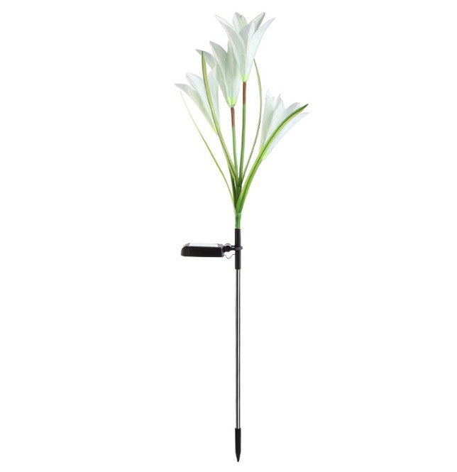 Lirios artificiales con resistencia a los rayos UV de 27" para jardín, balcón y terraza