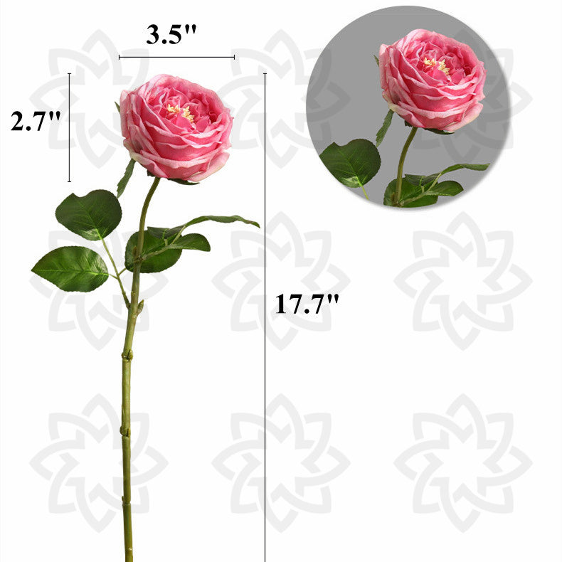 Rosas artificiales con tacto real de 17.7" para bodas y eventos