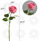 Rosas artificiales con tacto real de 17.7" para bodas y eventos