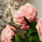 Rosas artificiales con tacto real de 17.7" para bodas y eventos