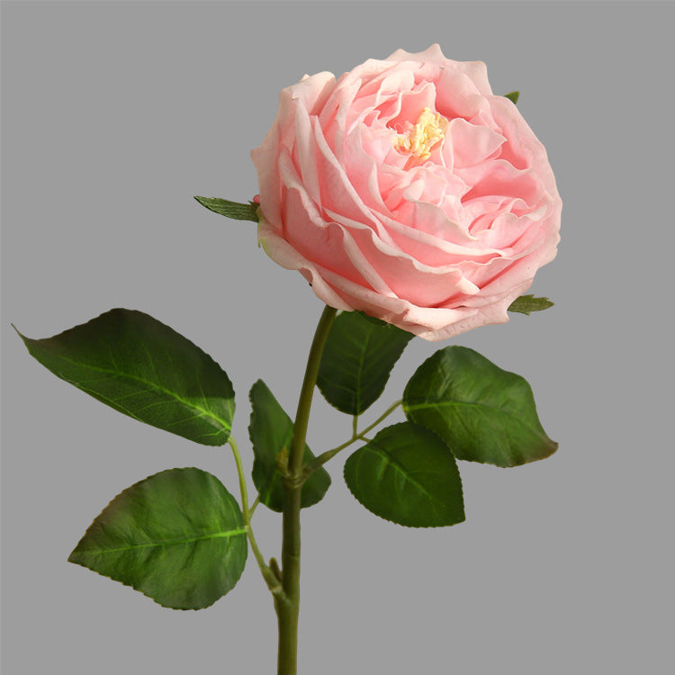 Rosas artificiales con tacto real de 17.7" para bodas y eventos - Rosa claro