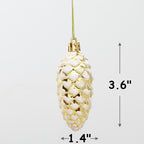 Ramas de pino artificiales de 4" x 2" 5 piezas para bodas y eventos - Plateado