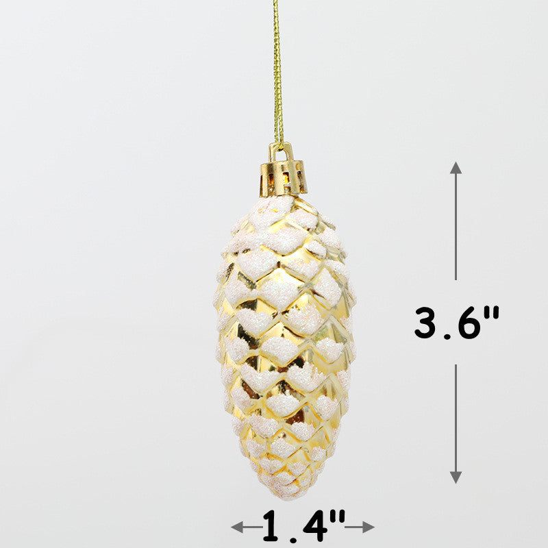 Ramas de pino artificiales de 4" x 2" 5 piezas para bodas y eventos - Plateado