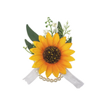 Girasoles artificiales de 5" x 5" para bodas y eventos - Amarillo