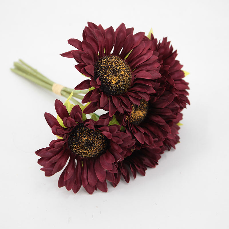 Girasoles artificiales de 12" para bodas y eventos - Fall amarillo