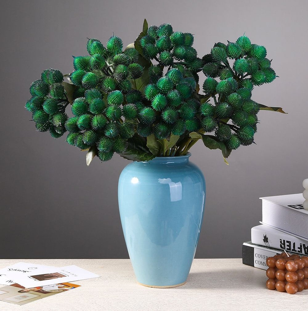 Planta artificial con resistencia a los rayos UV de 18" para jardín, balcón y terraza - Verde