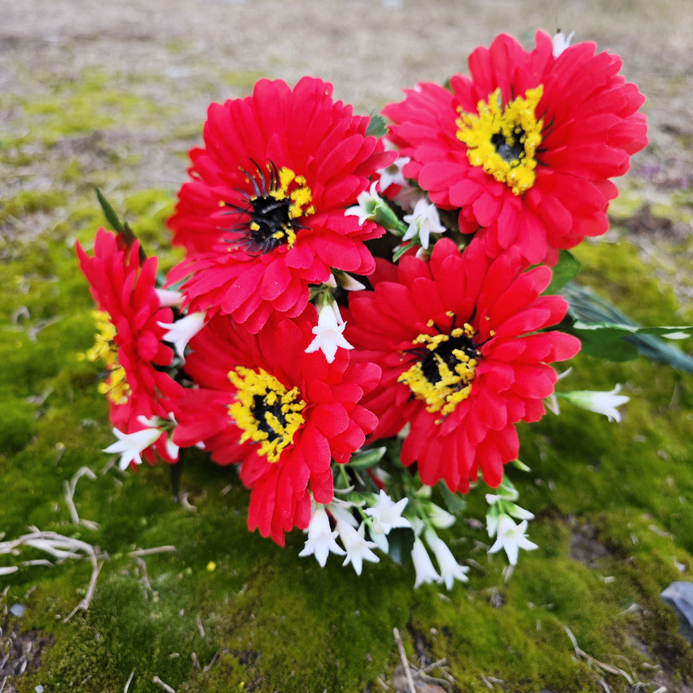 Flores artificiales para cementerio de 16" x 10" para bodas y eventos