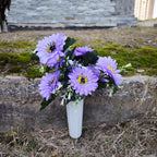 Flores artificiales para cementerio de 16" x 10" para bodas y eventos - Lilac