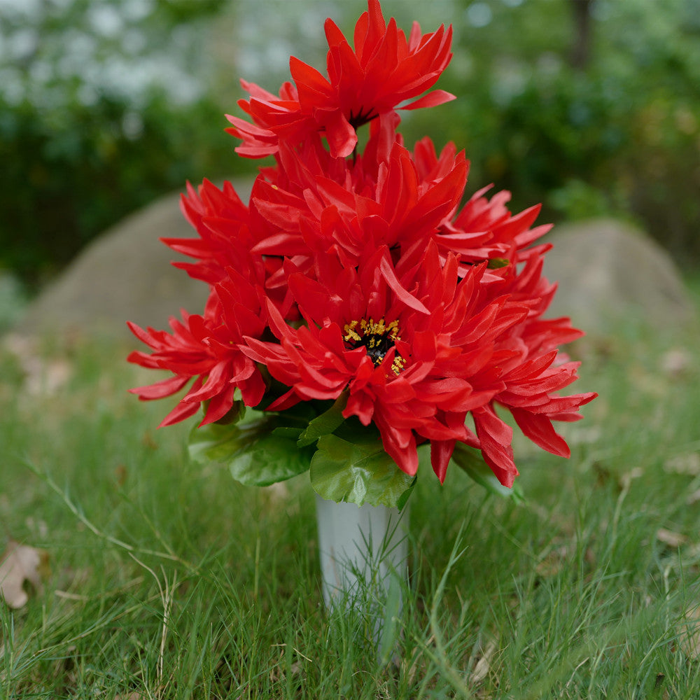 Crisantemos artificiales de 16" x 12" para bodas y eventos - Rojo