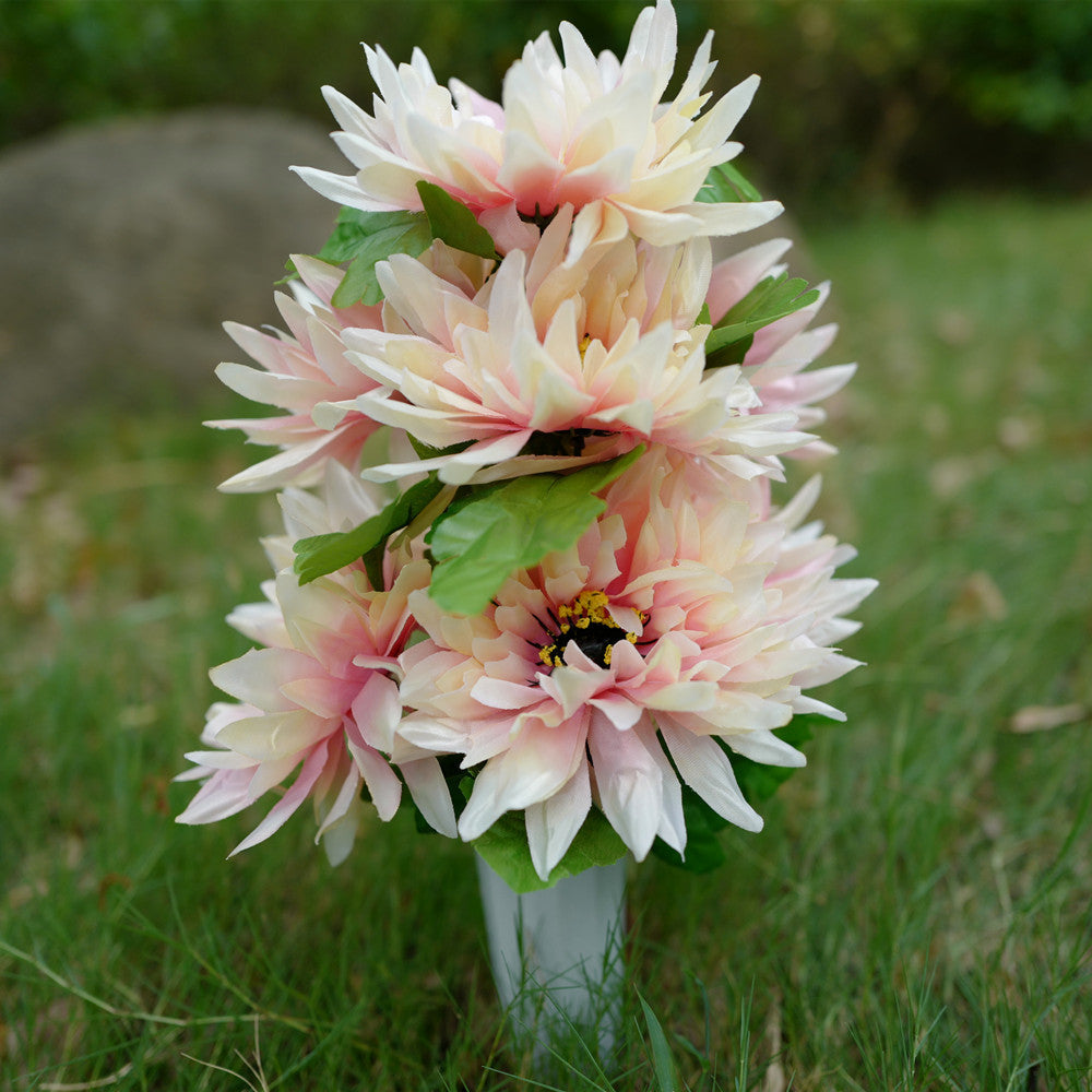 Crisantemos artificiales de 16" x 12" para bodas y eventos - Champán