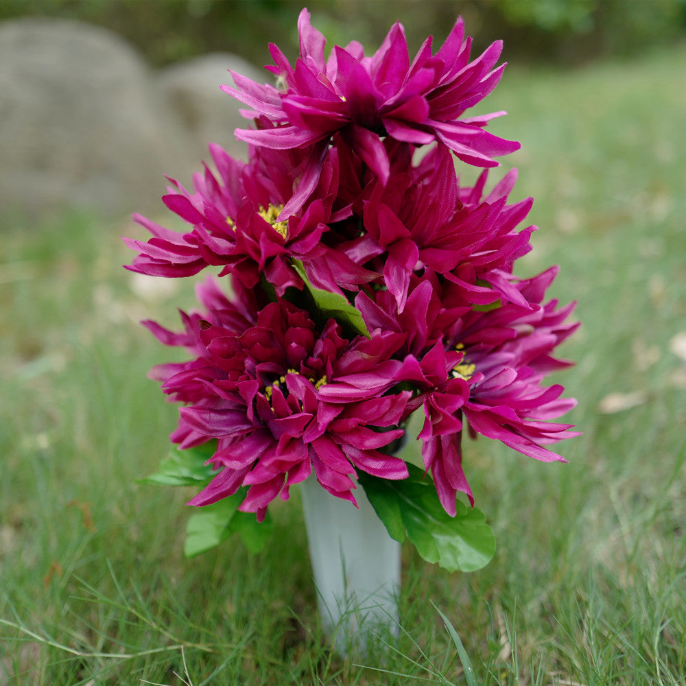 Crisantemos artificiales de 16" x 12" para bodas y eventos - Dark morado