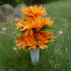 Crisantemos artificiales de 16" x 12" para bodas y eventos - Naranja