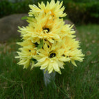 Crisantemos artificiales de 16" x 12" para bodas y eventos - Amarillo