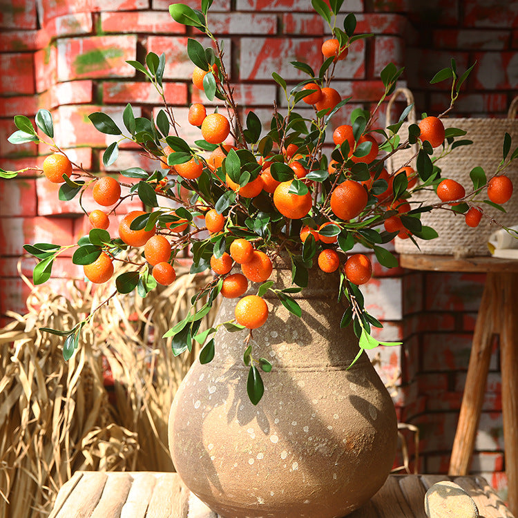 Tallos artificiales de 34" para bodas y eventos - Naranja