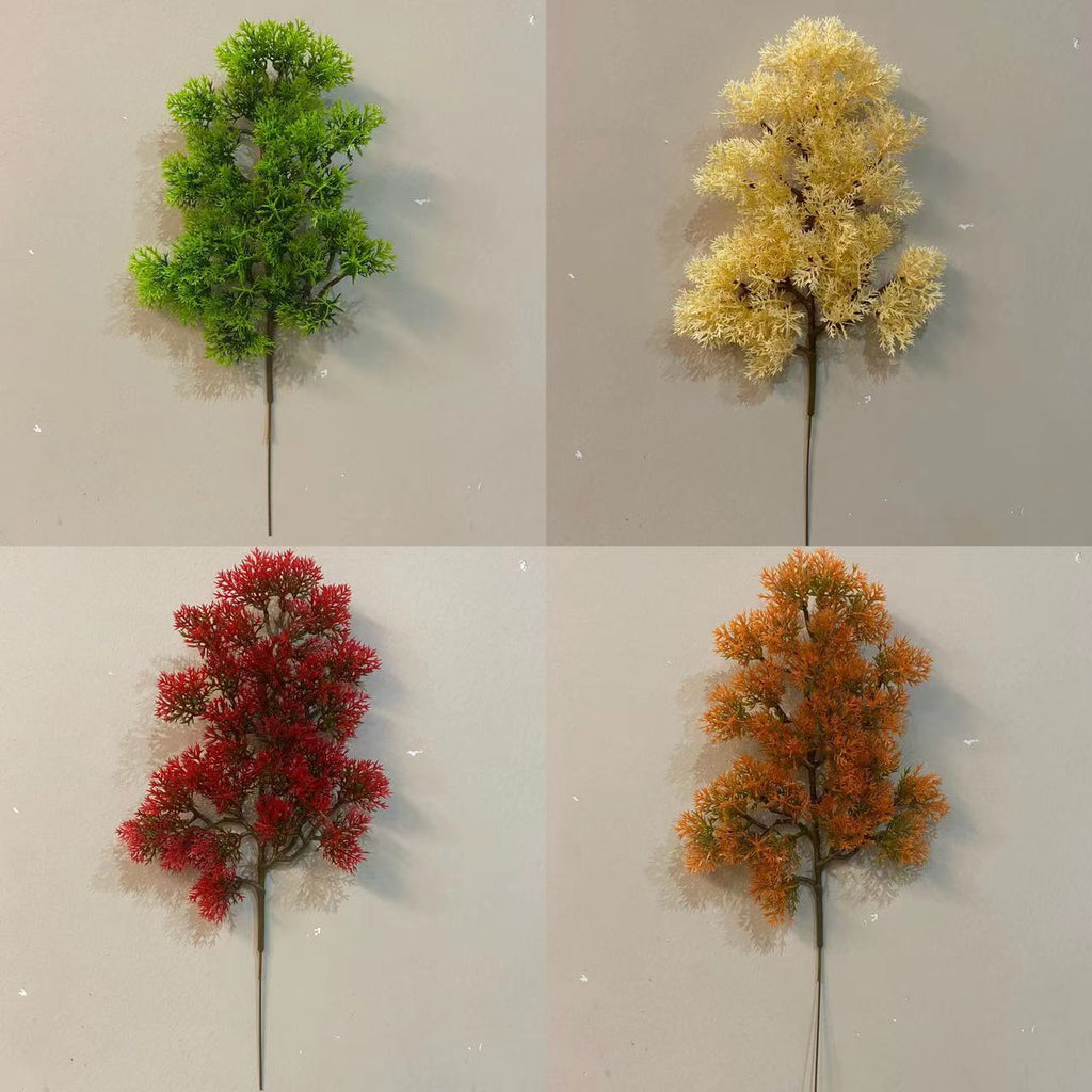 Ramas de pino artificiales de 13" x 6" para bodas y eventos - Verde