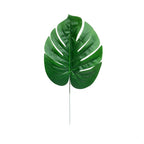 Hojas de palmera artificiales con resistencia a los rayos UV 10 piezas para jardín, balcón y terraza - 19.6" olive verde