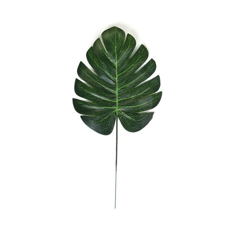 Hojas de palmera artificiales con resistencia a los rayos UV 10 piezas para jardín, balcón y terraza - 20" rojo