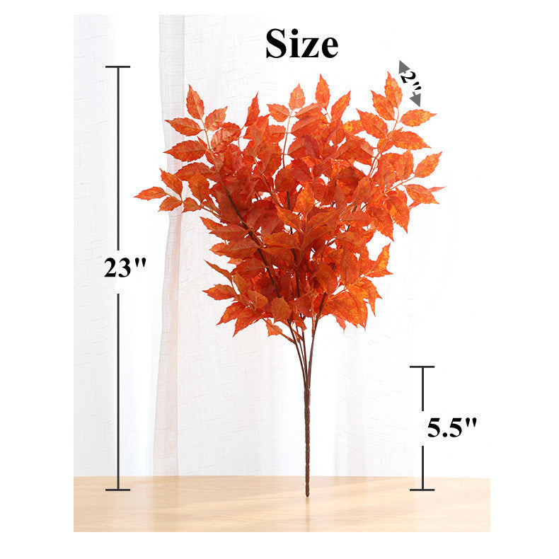 Arbusto artificial de 23" para decoración de interiores - Deep rojo