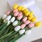 Tulipanes artificiales con tacto real de 18.8" para bodas y eventos
