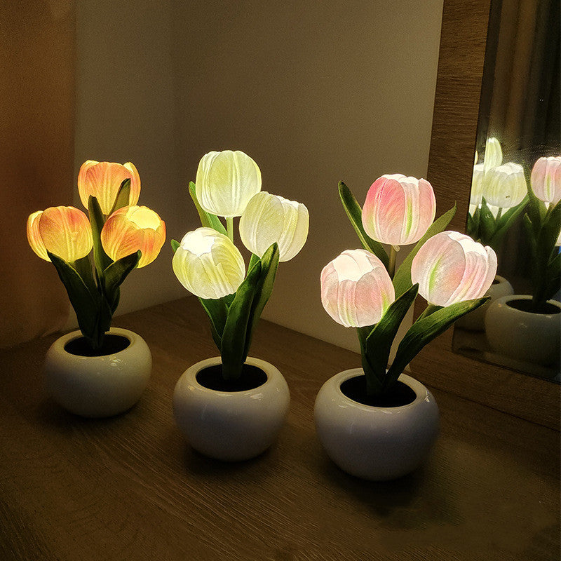 Girasoles artificiales con resistencia a los rayos UV para jardín, balcón y terraza - Rosa tulips