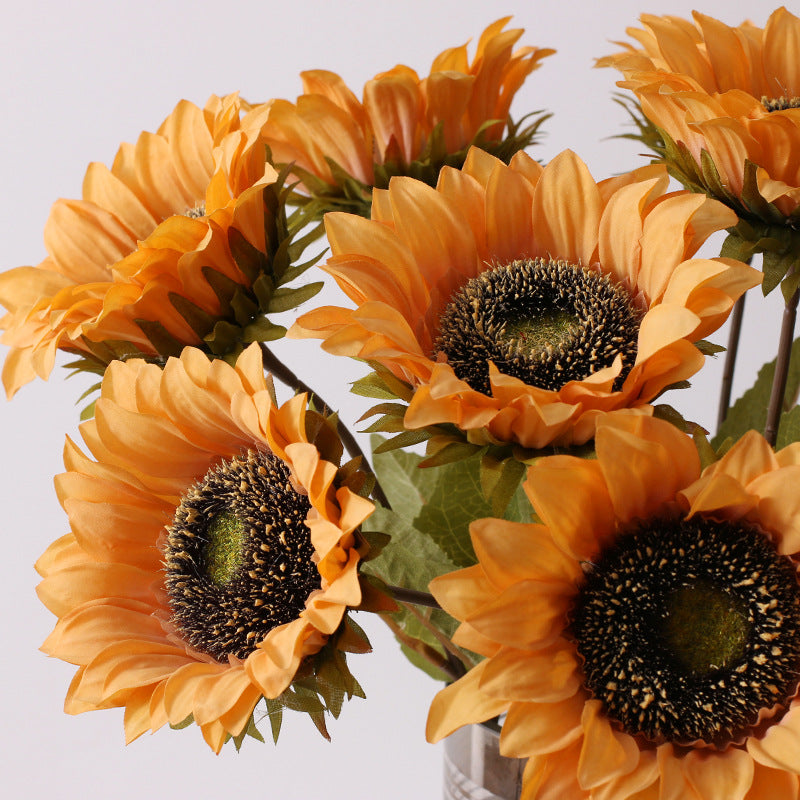 Girasoles artificiales de 17" para bodas y eventos - Amarillo