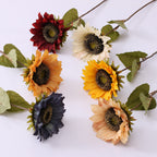 Girasoles artificiales de 17" para bodas y eventos - Blanco