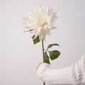 Dalias artificiales con resistencia a los rayos UV con tacto real de 23.6" para jardín, balcón y terraza - Deep autumn rosa