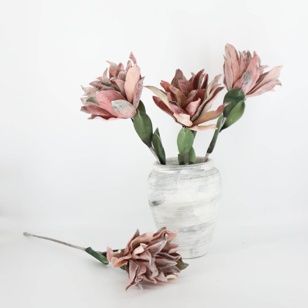 Magnolias artificiales con tacto real de 29" para decoración del hogar, eventos y escaparates