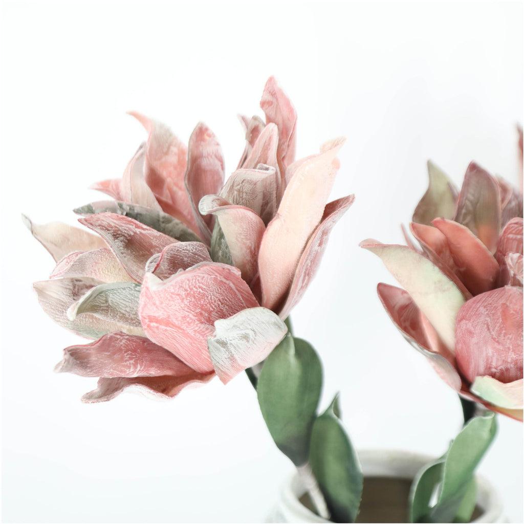 Magnolias artificiales con tacto real de 29" para decoración del hogar, eventos y escaparates