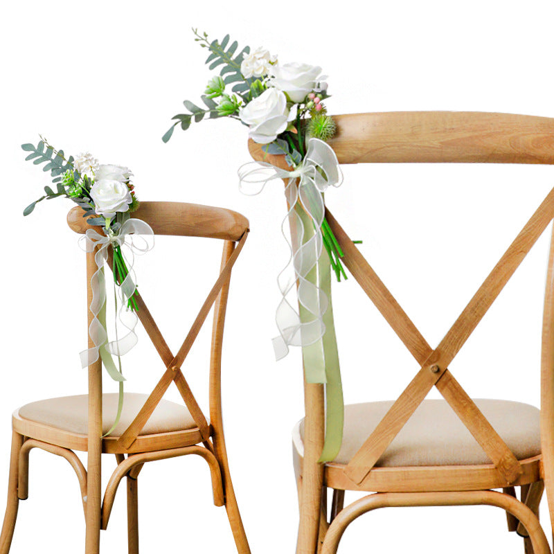 Rosas artificiales para bodas y eventos - Blanco