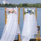 Dalias artificiales para bodas y eventos - Azul