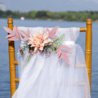 Dalias artificiales para bodas y eventos - Blanco