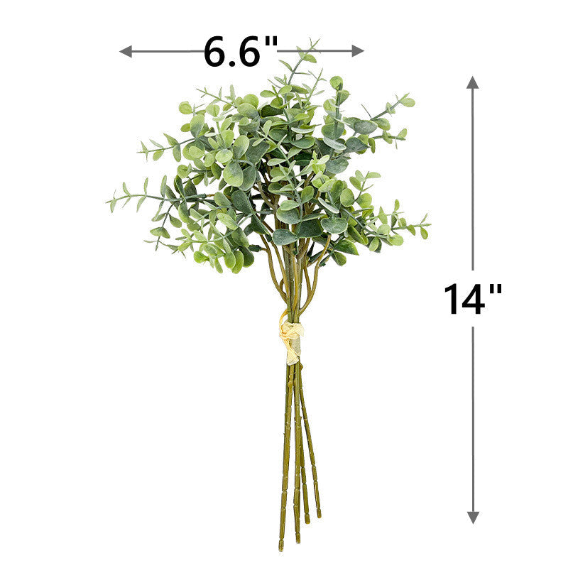Eucalipto artificial de 14" x 7" 6 piezas para bodas y eventos