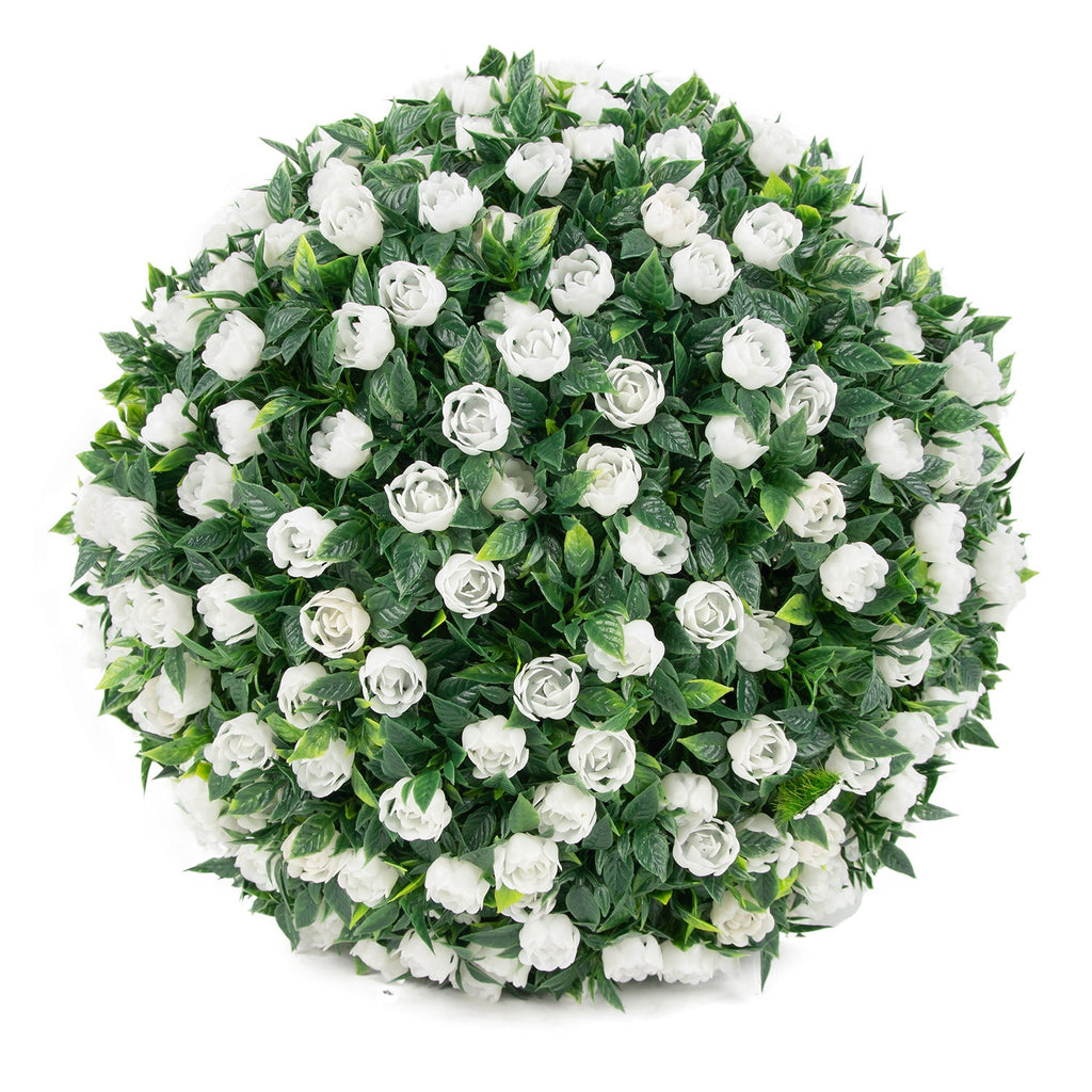 Flores artificiales con resistencia a los rayos UV para jardín, balcón y terraza - Rojo 12.9"