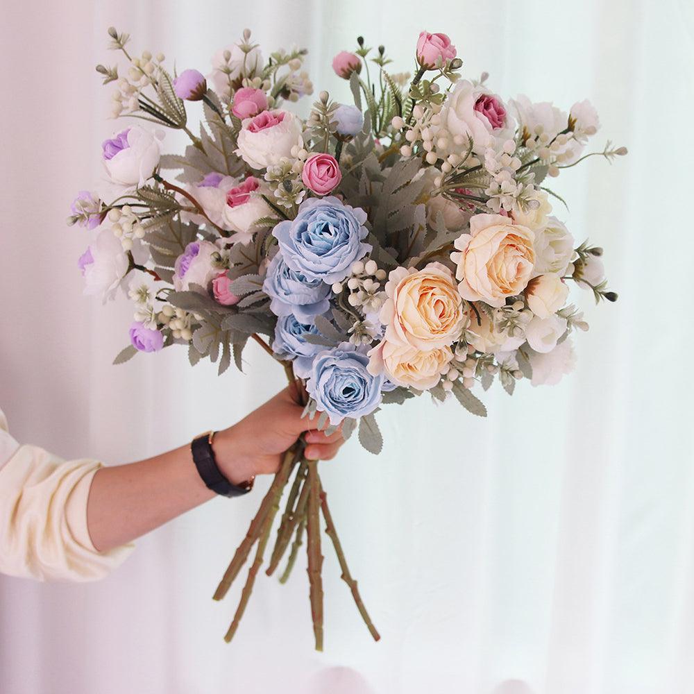 Rosas artificiales de 21" para bodas y eventos - Rojo