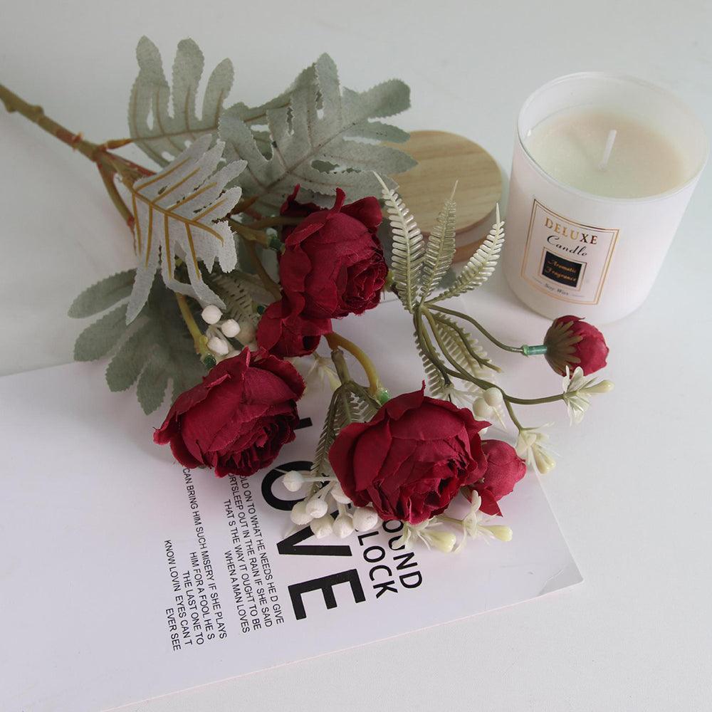 Rosas artificiales de 21" para bodas y eventos - Rosa