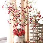 Bayas artificiales de 27" para decoración del hogar - Rojo