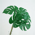 Hojas de monstera artificiales con resistencia a los rayos UV de 22" x 5" 6 piezas para jardín, balcón y terraza