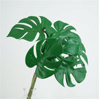 Hojas de monstera artificiales con resistencia a los rayos UV de 22" x 5" 6 piezas para jardín, balcón y terraza