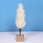 Pampas artificiales con resistencia a los rayos UV de 18" para jardín, balcón y terraza - Azul