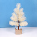 Pampas artificiales con resistencia a los rayos UV de 18" para jardín, balcón y terraza - Blanco