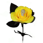 Rosas artificiales de 16" para decoración del hogar - Amarillo (head skeleton)