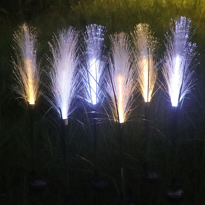 Hierba de la pampa artificial con resistencia a los rayos UV de 36" para jardín, balcón y terraza - Blanco cálido light