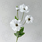 Ranúnculos artificiales de 15.7" para bodas y eventos - Blanco