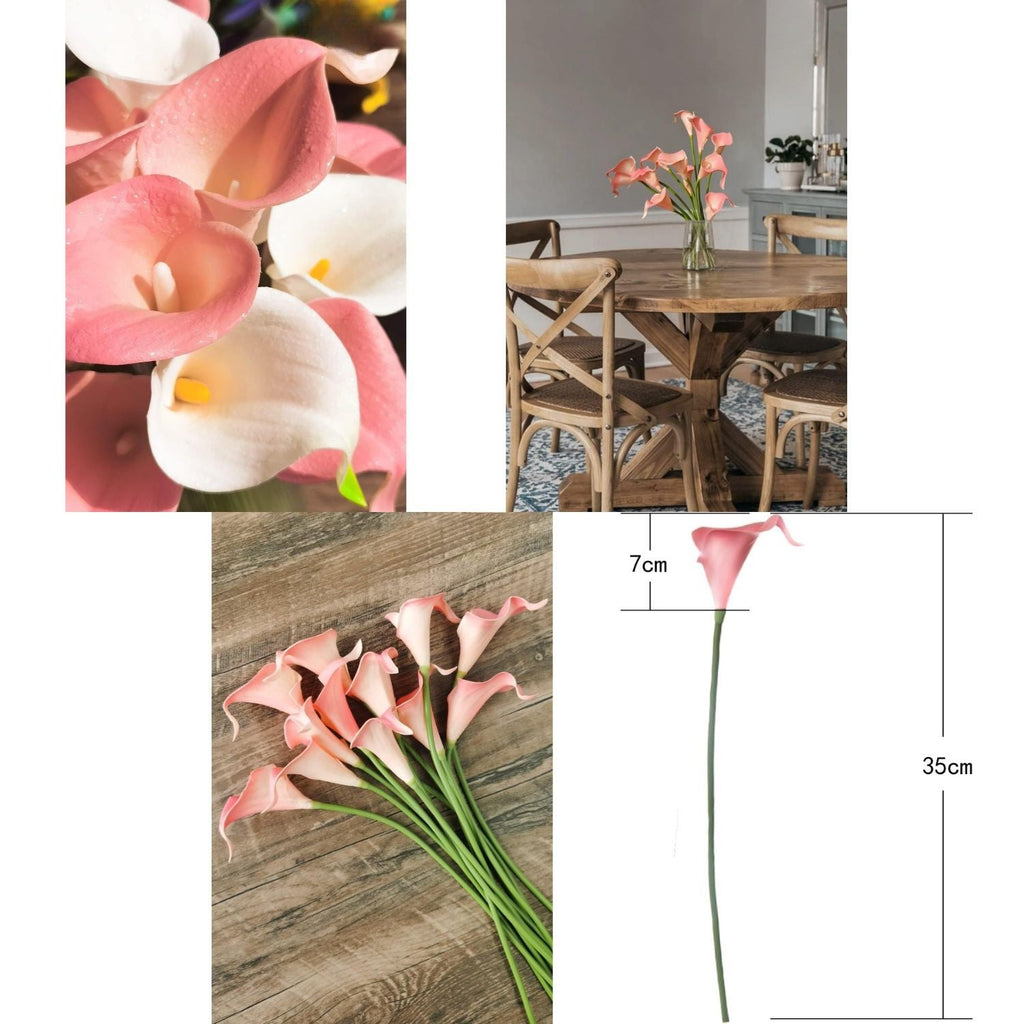 Eucalipto artificial 12 piezas para bodas y eventos - 12pcs Morado rosa