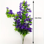 Orquídeas artificiales con resistencia a los rayos UV de 32" x 15" para jardín, balcón y terraza - Rojo rosa