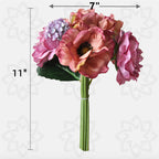 Hortensias artificiales de 11" para bodas y eventos
