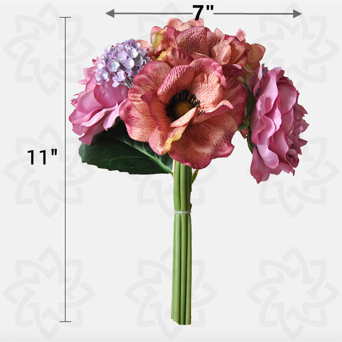 Hortensias artificiales de 11" para bodas y eventos