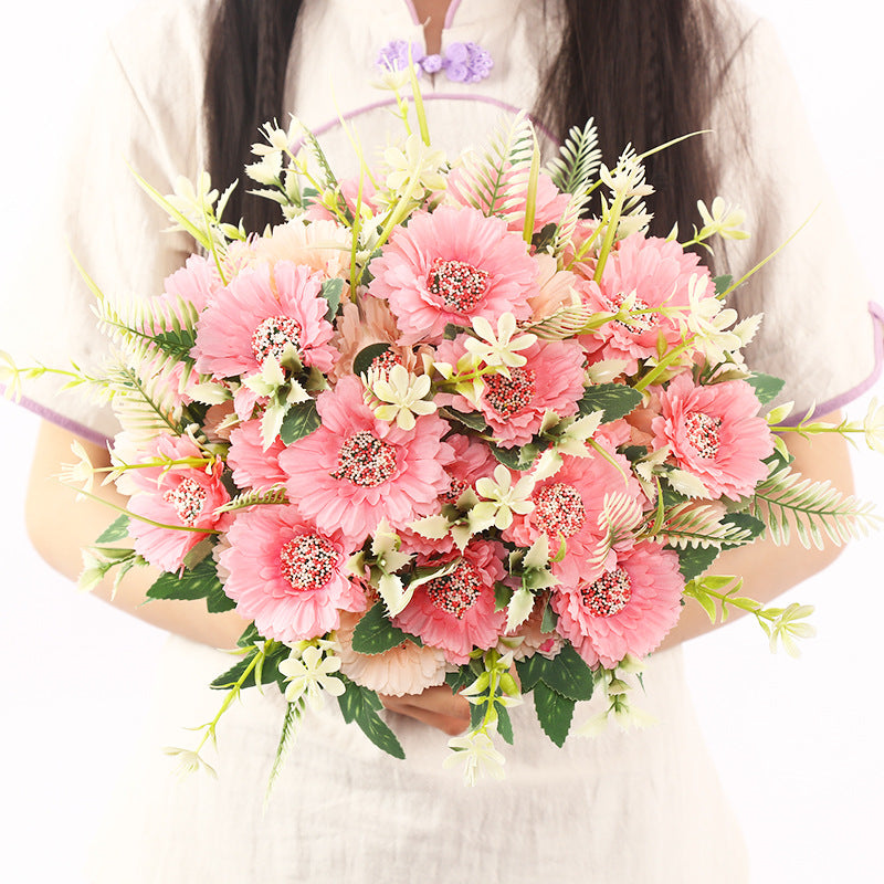 Margaritas artificiales de 11.8" para arreglos florales y proyectos DIY - Rosa