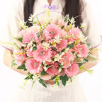 Margaritas artificiales de 11.8" para arreglos florales y proyectos DIY - Rosa